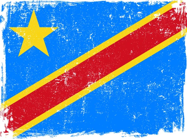 Λαϊκή Δημοκρατία του Κονγκό διάνυσμα της σημαίας σε λευκό — Διανυσματικό Αρχείο