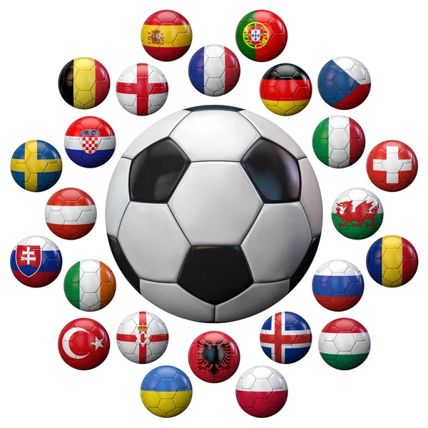 Euro 2016 France Football Teams — Stock Photo, Image