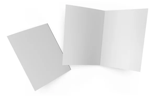 Mappen öppna och slutna isolerade på vit — Stockfoto