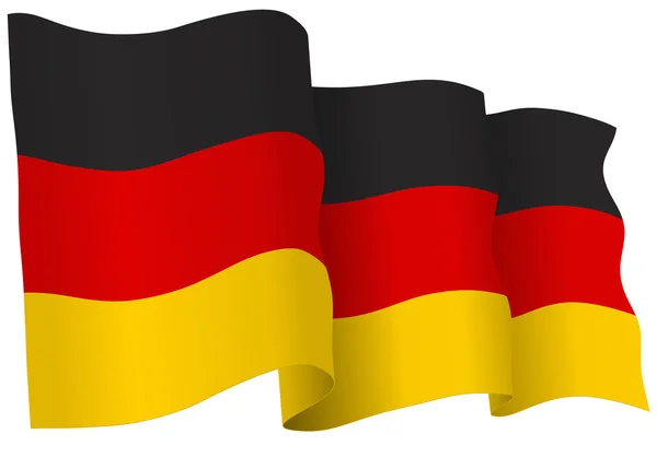 Alemania bandera vectorial aislado en blanco . — Vector de stock