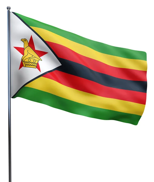 Zimbabwe vlag zwaaien — Stockfoto