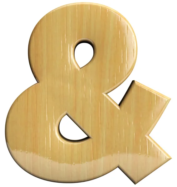 Ampersand wooden — Stock Photo, Image