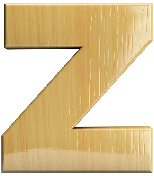 Вуден буква Z — стоковое фото