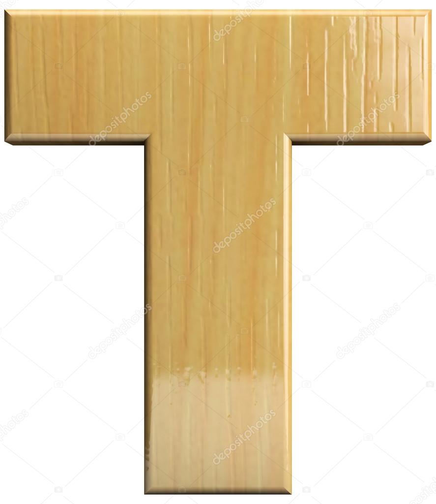 Wooden letter T