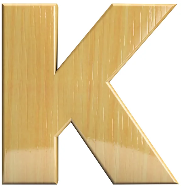 Drewniane litery k — Zdjęcie stockowe
