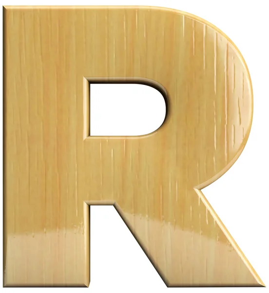 Wooden letter R — Stock Photo, Image