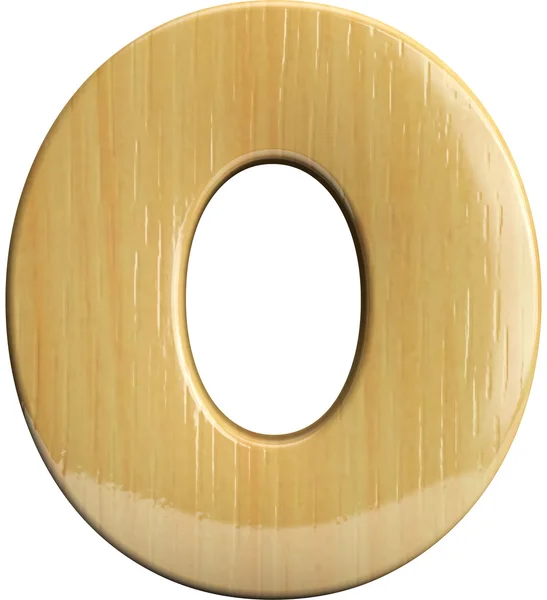 Drewniane numer 0 - Zero — Zdjęcie stockowe