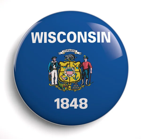 Wisconsin vlajka — Stock fotografie