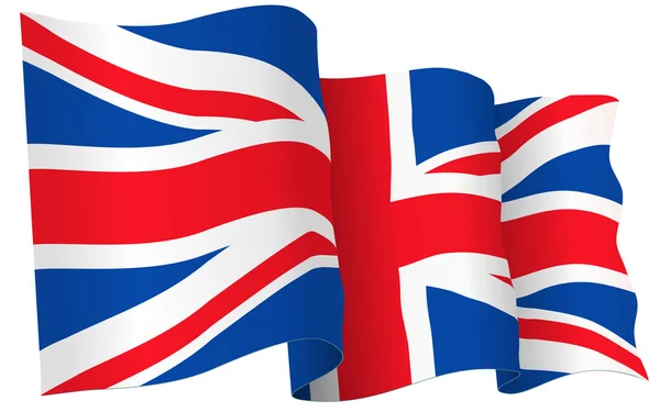 UK British flag waving — Stock Photo, Image