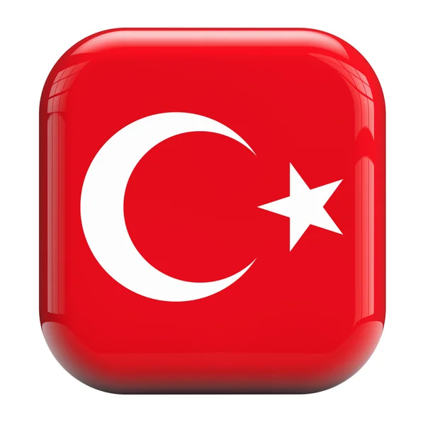 Turcja flaga ikona — Zdjęcie stockowe