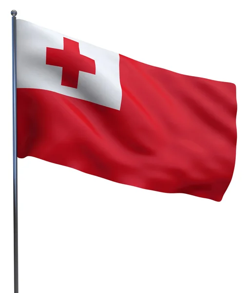 Tonga vlag zwaaien — Stockfoto