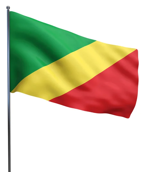 刚果民主共和国国旗图像 — 图库照片