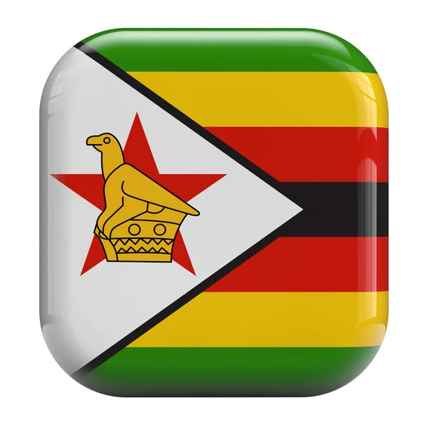 Zimbabwe flaggikonen — Stockfoto