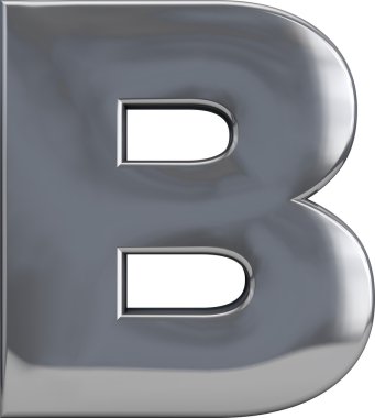 Metal harf B