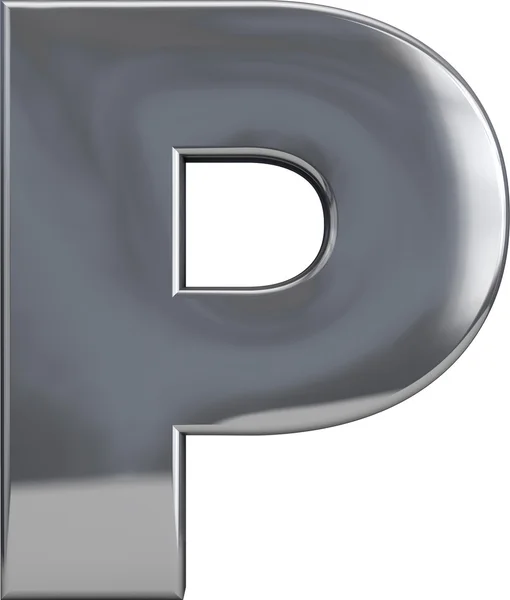 Metal Letter P — Stock Photo, Image