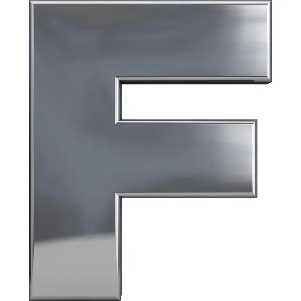 Metalowe litera F — Zdjęcie stockowe