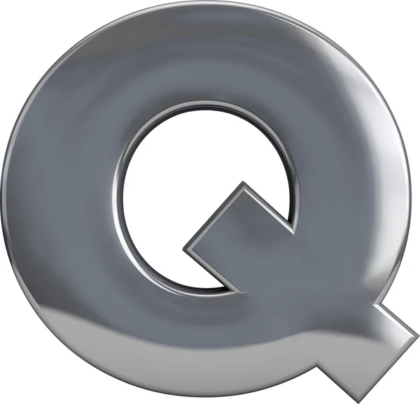 Metal Letter Q — Stock Photo, Image