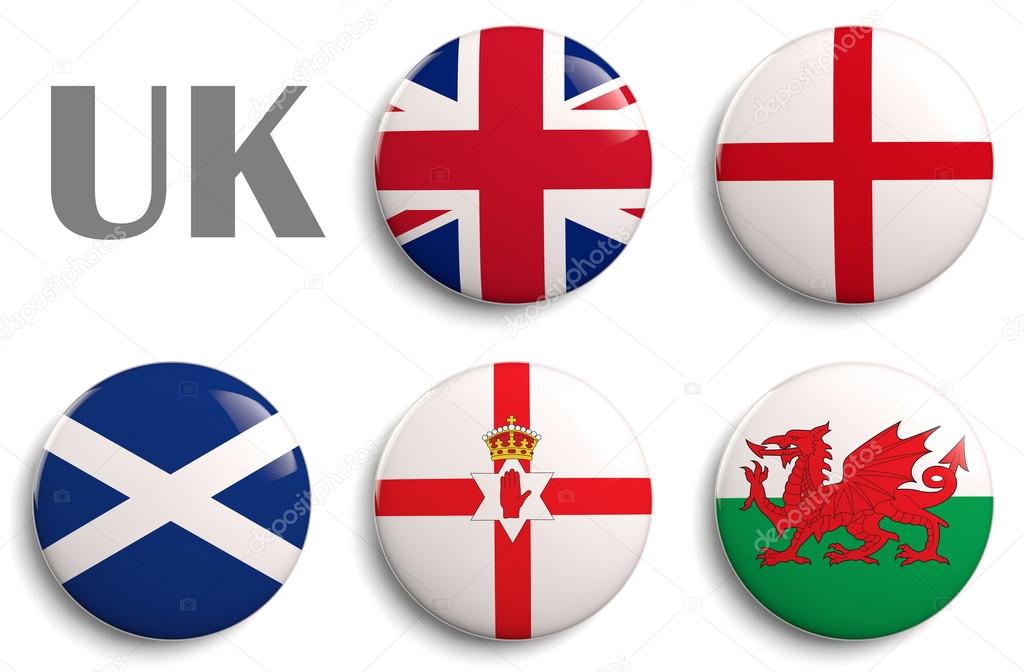 Bandeiras do Reino Unido — Stock Photo © somartin #79785592