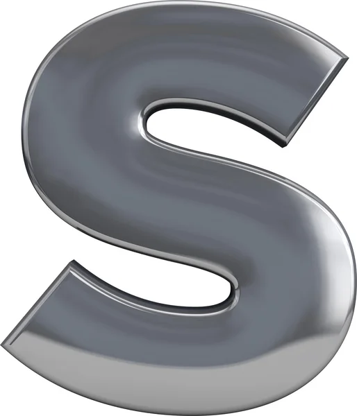 Metal Letter S — Stock Photo, Image