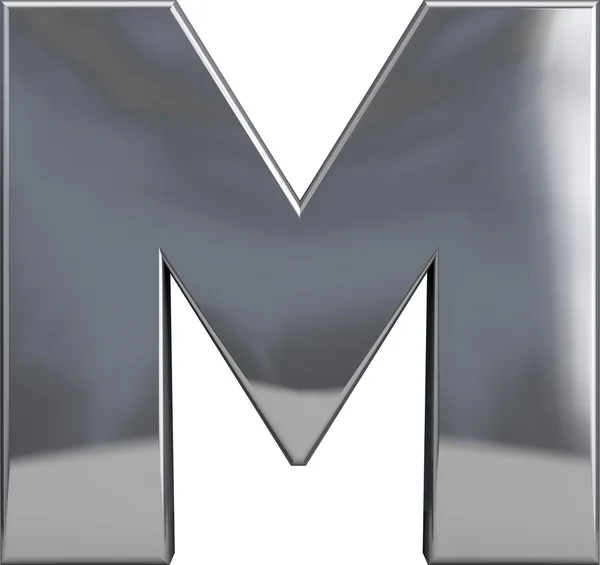 Metalen Letter M — Stockfoto