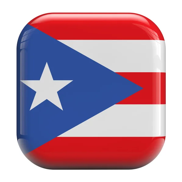 Imagen del icono de la bandera de Puerto Rico — Foto de Stock