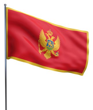 Karadağ bayrağı sallayarak