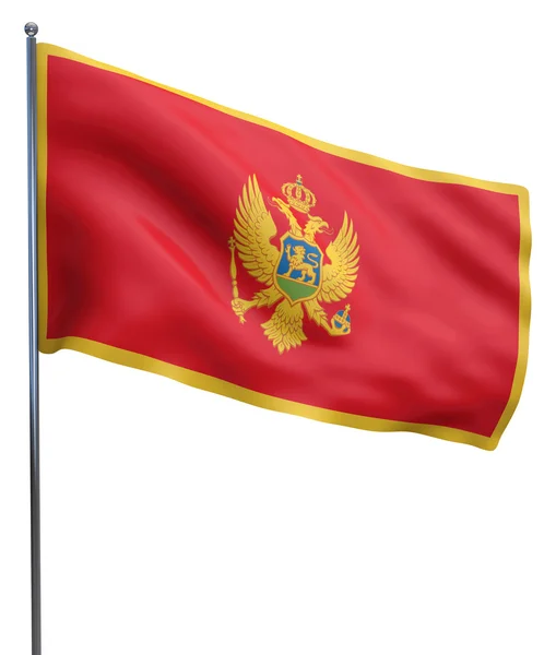 Montenegro vlag zwaaien — Stockfoto