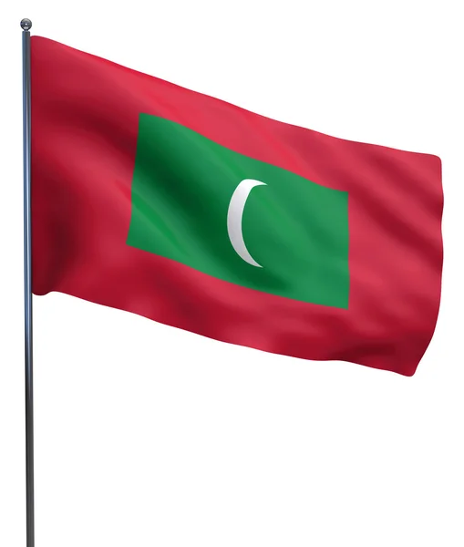 Fahnenbild der Malediven — Stockfoto