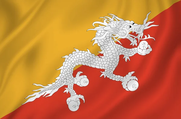 Vlag van Bhutan — Stockfoto