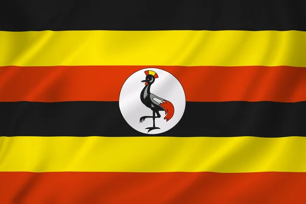 Uganda flagga — Stockfoto