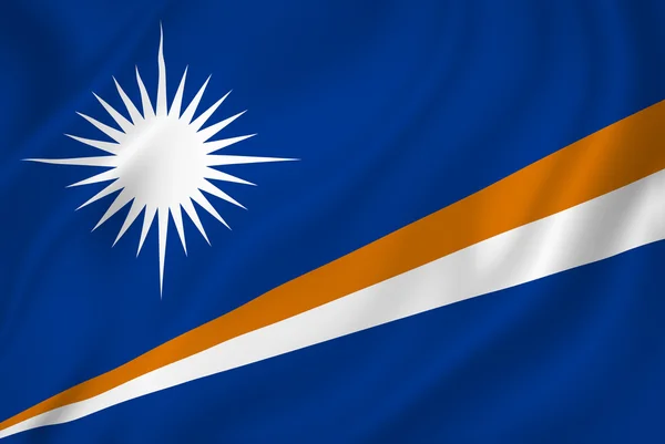 Vlajka Marshallových ostrovů — Stock fotografie