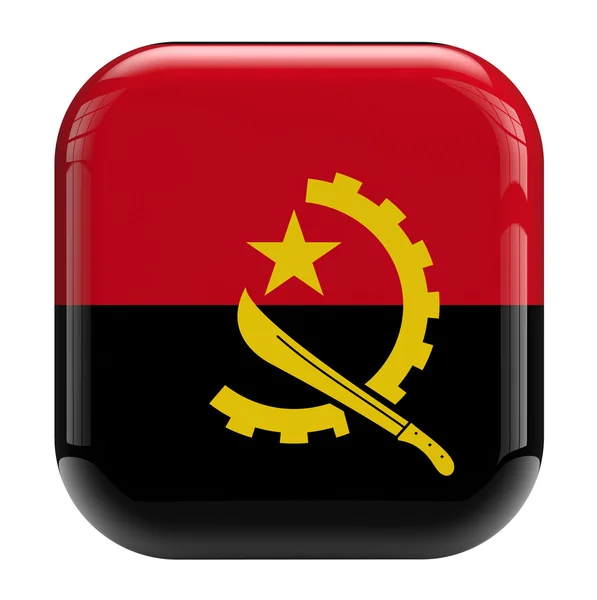 Ícone de imagem bandeira angola — Fotografia de Stock