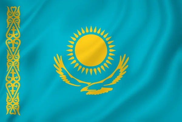 Kasachstan-Flagge — Stockfoto