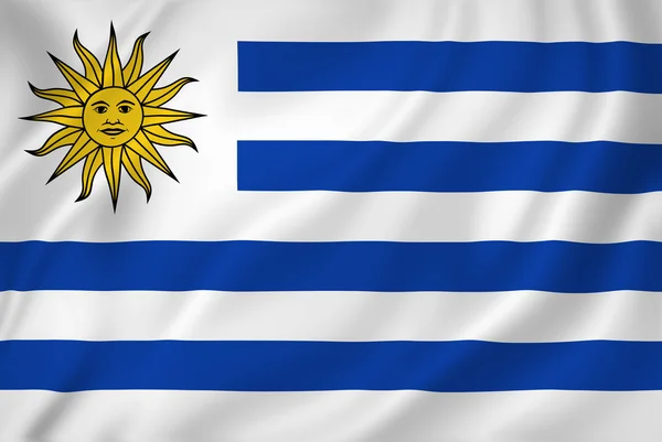Urugwaj flagi — Zdjęcie stockowe
