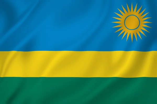 Vlag van Rwanda — Stockfoto