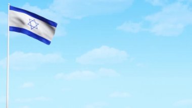 İsrail bayrağı video animasyon.