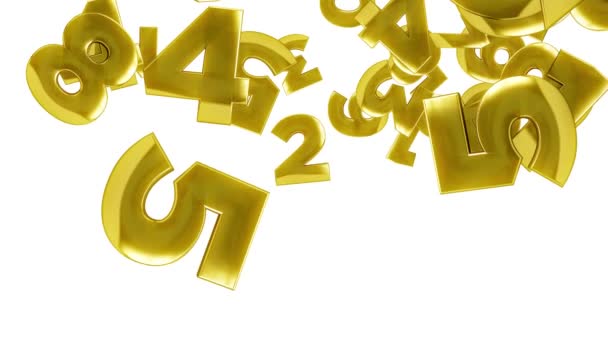 Gold Numbers — Stock Video