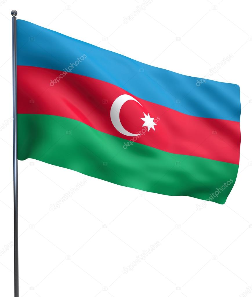 Azerbaijan flag isolated