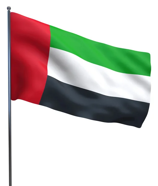 UAE flag waving — Stock Photo, Image