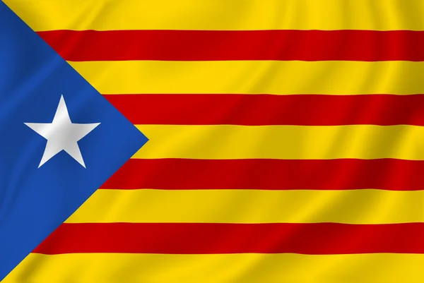 Katalanska flaggan Estelada — Stockfoto