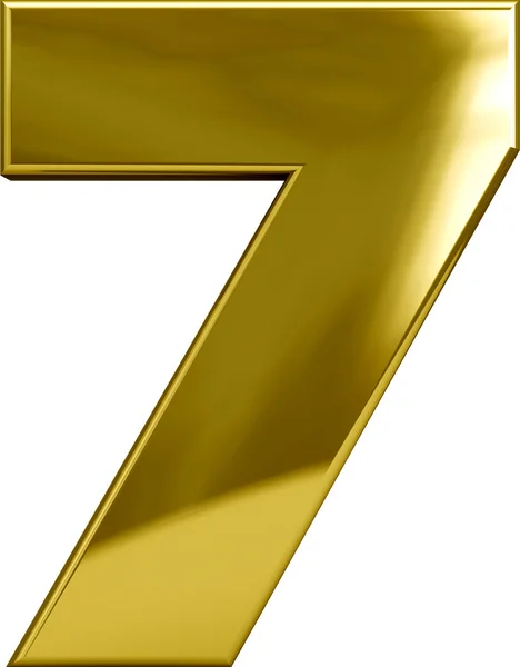 Gold Metal Number 7 — Stock Photo, Image