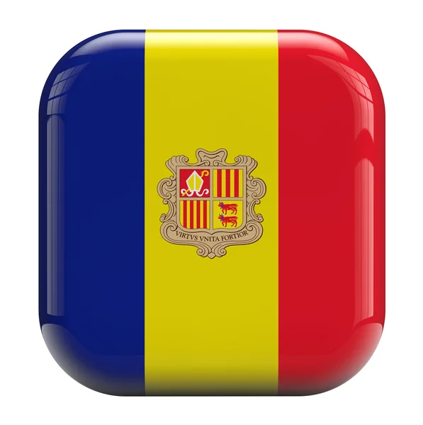 Bandera de Andorra icono de imagen — Foto de Stock