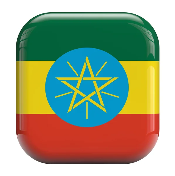 Etiopía icono de la bandera imagen —  Fotos de Stock