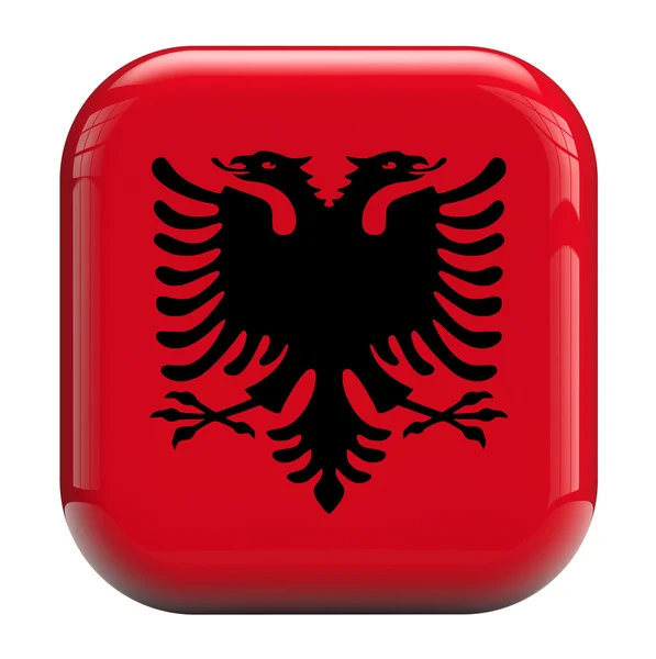 Albanië vlagpictogram afbeelding — Stockfoto