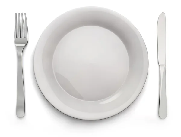 Gıda plaka, bıçak, çatal