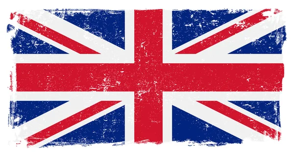 UK Briritsh Vector Flag on White — Stock Vector