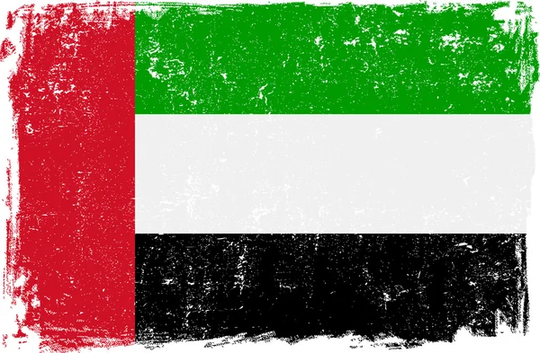 Egyesült Arab Emírségek-vektor zászló fehér — Stock Vector