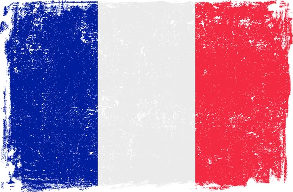 France Drapeau vectoriel sur blanc — Image vectorielle