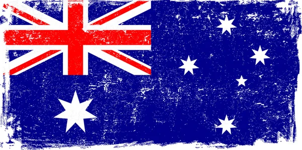 Australie Drapeau vectoriel sur blanc — Image vectorielle