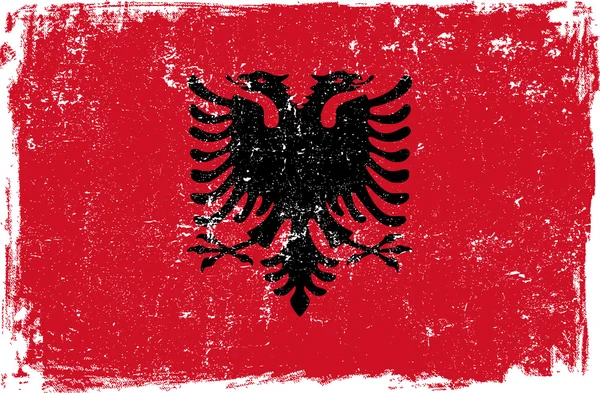 Векторний прапор Албанії на білому — стоковий вектор